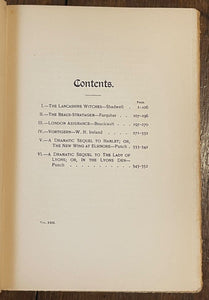 1904 - CLASSIC CURIOSITIES, With THE LANCASHIRE WITCHES - DRAMA, WITCH TRIALS