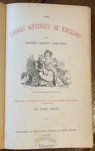 COMIC HISTORY OF ENGLAND - A'Beckett, 1st 1847, 2 Vols - ILLUSTRATED, JOHN LEECH