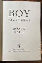 BOY - Dahl, 1st 1984 - AUTOBIOGRAPHY CHILDREN'S AUTHOR ROALD DAHL