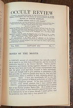 THE OCCULT REVIEW - Vol 21 (6 Issues), 1915 - VOODOO, BLACK MAGIC, DIVINATION