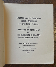 LESSONS FOR DEVELOPMENT OF SPIRITUAL POWERS - 1st 1917 - SCARCE ASTROLOGY OCCULT