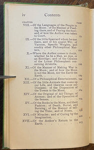 1899 - VOYAGE TO THE MOON - de Bergerac FANTASY SCIENCE SATIRE RELIGIOUS BELIEFS