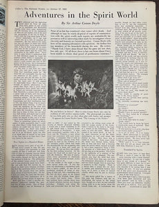 ADVENTURES IN THE SPIRIT WORLD - COLLIER'S - Doyle, 1923 ORIGINAL ARTICLE