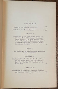 TAROT OF THE BOHEMIANS - Papus / A.E. Waite, 1919 - OCCULT, MAGICK, GRIMOIRE