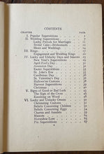 SIGNS, OMENS AND SUPERSTITIONS - 1st 1918 - DIVINATION, MAGICK, FOLKLORE, LUCK