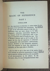 MAGIC OF EXPERIENCE - Redgrove, 1915 - MYSTIC, ALCHEMY, NEW THOUGHT, MATHEMATICS