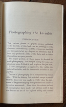 PHOTOGRAPHING THE INVISIBLE - Coates, 1st 1911 - SPIRIT GHOST PHOTOGRAPHY, ART