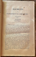 ELEMENTS OF EXPERIMENTAL CHEMISTRY - Henry, 1st 1819 - DALTONIAN ATOMS SCIENCE