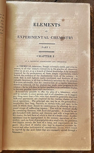 ELEMENTS OF EXPERIMENTAL CHEMISTRY - Henry, 1st 1819 - DALTONIAN ATOMS SCIENCE