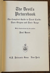 DEVIL'S PICTURE BOOK - Paul Huson, 1st 1971 - TAROT MAGICK DIVINATION PAGANISM