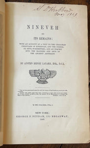 NINEVEH AND ITS REMAINS - Layard, 1849 - ANCIENT ASSYRIAN CHALDEAN RELIGION ART