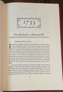 POOR RICHARD: THE ALMANACKS 1733-1758 - Easton Press, 1965 - BEN FRANKLIN