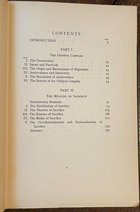 MEANING OF SACRIFICE - 1st, 1930 - PSYCHO ANALYSIS, OEDIPUS COMPLEX, PARRICIDE