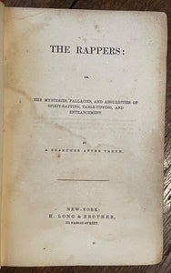 THE RAPPERS - Searcher After Truth, 1st 1854 - SPIRITS, AFTERLIFE, SPIRIT WORLD