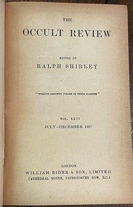 THE OCCULT REVIEW - Vol 26 (6 Issues), 1917 - A.E. WAITE, WITCHCRAFT, DIVINATION