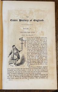 COMIC HISTORY OF ENGLAND - A'Beckett, 1st 1847, 2 Vols - ILLUSTRATED, JOHN LEECH