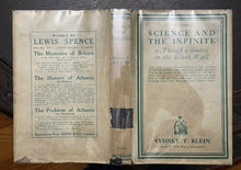 SCIENCE AND THE INFINITE - 1929 - METAPHYSICS OCCULT MAGICK ALEISTER CROWLEY