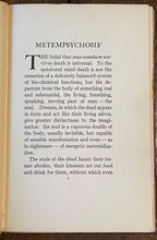 METEMPSYCHOSIS - Moore, 1st 1914 - TRANSMIGRATION OF SOULS, SPIRITS, AFTERLIFE