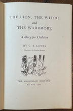 THE LION, THE WITCH AND THE WARDROBE - C.S. Lewis, 1st Ed / 9th Printing, 1961