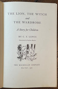 THE LION, THE WITCH AND THE WARDROBE - C.S. Lewis, 1st Ed / 9th Printing, 1961