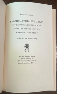 PSYCHOPATHIA SEXUALIS - Krafft-Ebing, Ltd Ed, 1989 - PSYCHOLOGY, SEXUAL DEVIANCE