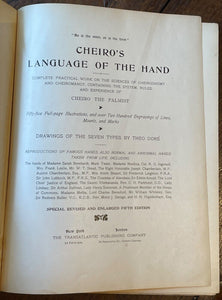 1895 - CHEIRO'S LANGUAGE OF THE HAND - PALMISTRY, DIVINATION, OCCULT - SIGNED