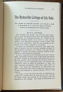 HYDESVILLE IN HISTORY - 1st 1917 - FOX SISTERS SPIRITUALISM SPIRITS AFTERLIFE