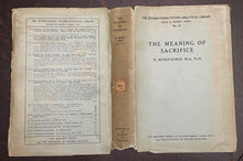 MEANING OF SACRIFICE - 1st, 1930 - PSYCHO ANALYSIS, OEDIPUS COMPLEX, PARRICIDE