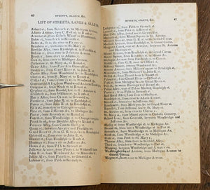 DIRECTORY OF THE CITY OF DETROIT WITH ITS ENVIRONS (1837) - 1st Reprint Ed, 1937