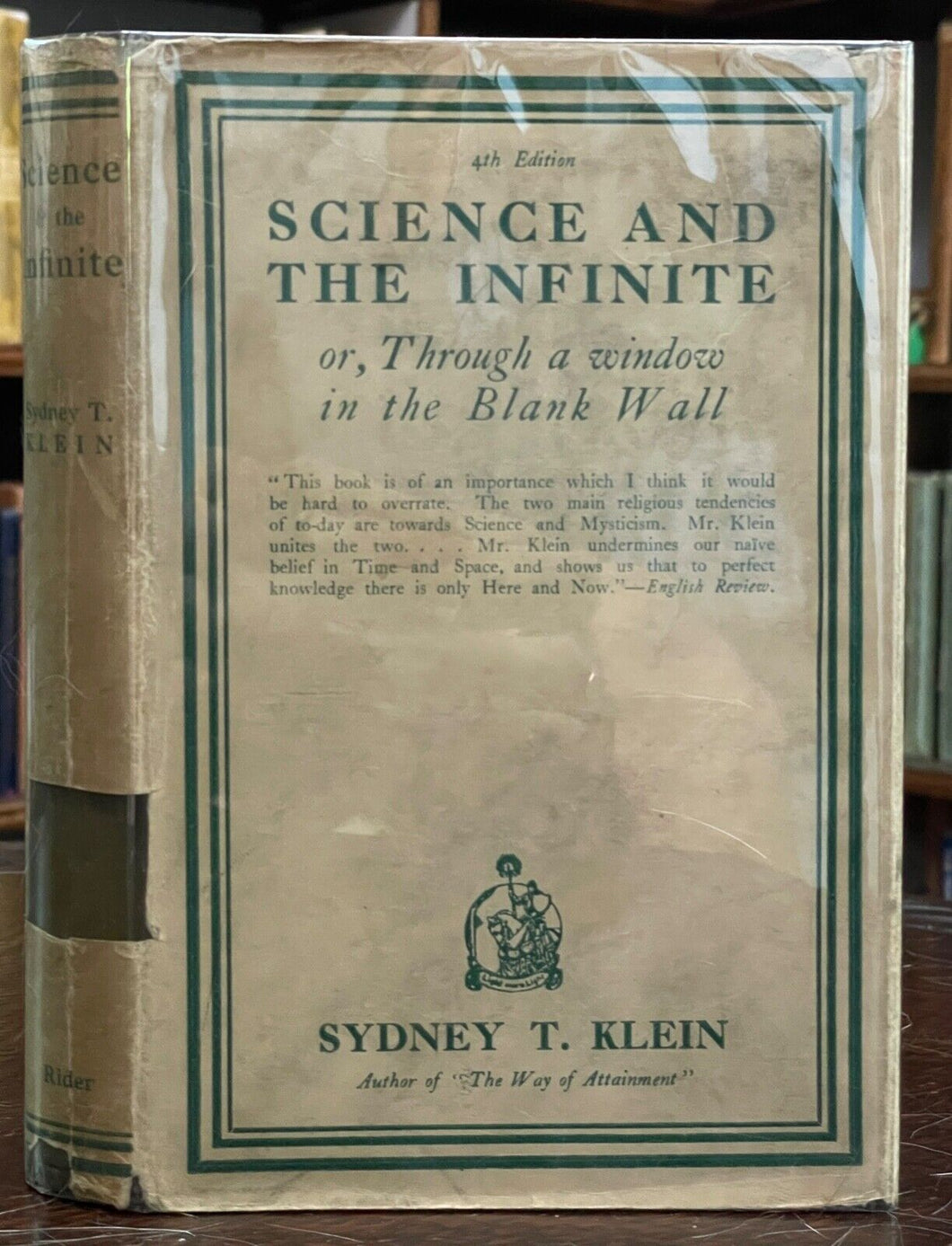 SCIENCE AND THE INFINITE - 1929 - METAPHYSICS OCCULT MAGICK ALEISTER CROWLEY