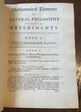 MATHEMATICAL ELEMENTS OF NATURAL PHILOSOPHY - s'Gravesande, 1747 NEWTON, PHYSICS