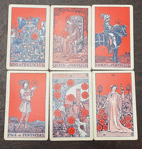 DE LAURENCE'S TAROT CARDS NO. 20D - Red Cards, 1919 - FULL SET 80 UNUSED CARDS