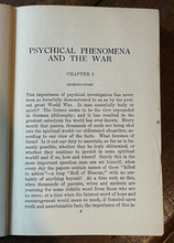 PSYCHICAL PHENOMENA AND THE WAR - Carrington, 1st 1918 WWI DEATH SPIRITS GHOSTS