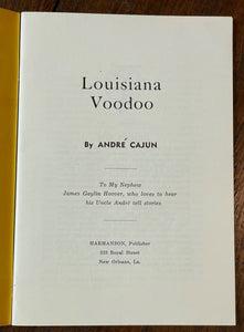 LOUISIANA VOODOO - Cajun, 1954 - NEW ORLEANS WITCHCRAFT SORCERY OCCULT VODOU