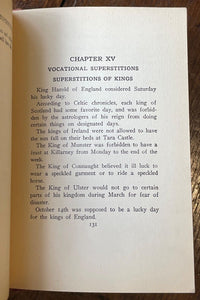 SIGNS, OMENS AND SUPERSTITIONS - 1st 1918 - DIVINATION, MAGICK, FOLKLORE, LUCK