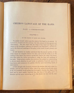 1895 - CHEIRO'S LANGUAGE OF THE HAND - PALMISTRY, DIVINATION, OCCULT - SIGNED