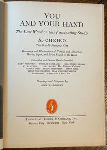 YOU AND YOUR HAND - Cheiro, 1st 1931 - PALMISTRY, FORTUNE-TELLING, DIVINATION