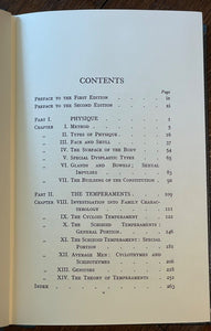 PHYSIQUE & CHARACTER - Kretschmer,  Ltd & 1st Ed, 1990  - PSYCHOLOGY, PHRENOLOGY