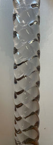 ANTIQUE HOBNAIL & BARLEY TWIST - PINK & CLEAR GLASS OIL Table LAMP, Electrified
