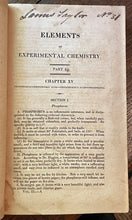 ELEMENTS OF EXPERIMENTAL CHEMISTRY - Henry, 1st 1819 - DALTONIAN ATOMS SCIENCE