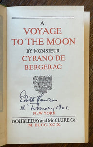 1899 - VOYAGE TO THE MOON - de Bergerac FANTASY SCIENCE SATIRE RELIGIOUS BELIEFS