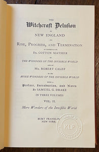 WITCHCRAFT DELUSION IN NEW ENGLAND - 1970, 3 Vols - WITCHES, SALEM WITCH TRIALS