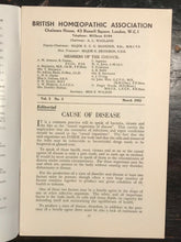 HOMOEOPATHY - BRITISH HOMOEOPATHIC ASSN JOURNALS - 11 Original Journals, 1954-5
