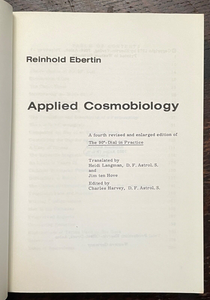 APPLIED COSMOBIOLOGY - Ebertin, 1972 - ASTROLOGY DIVINATION PROPHECY FATE HEALTH