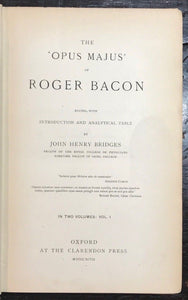 OPUS MAJUS OF ROGER BACON - Bridges, 1st 1897 - ASTROLOGY ALCHEMY MAGIC OCCULT