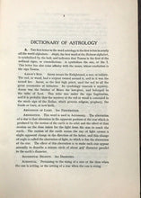 ALAN LEO'S DICTIONARY OF ASTROLOGY - 1st, 1929 - ASTROLOGICAL TERMS ZODIAC