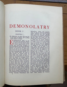 DEMONOLATRY - Remy, Ltd & Numbered, 1930 - DEMONOLOGY WITCHCRAFT WITCHES MAGICK