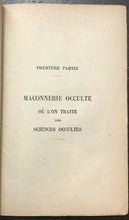 MACONNERIE OCCULTE, L'INITIATION HERMETIQUE - Rogan, 1947 OCCULT MASON HERMETIC