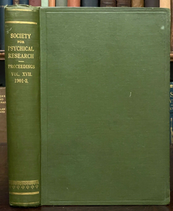 1901-03 SOCIETY FOR PSYCHICAL RESEARCH - OCCULT SPIRITS MEDIUMS TRANCE HYPNOTISM