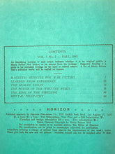 MANLY P. HALL - HORIZON JOURNAL - Full YEAR, 4 ISSUES, 1945 - PHILOSOPHY OCCULT